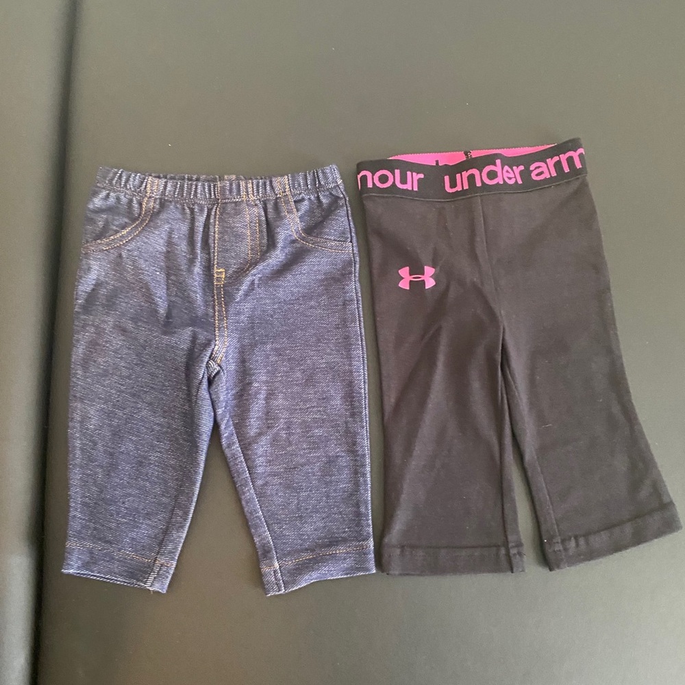 Carters &under armour sz 3ms girl legging pants